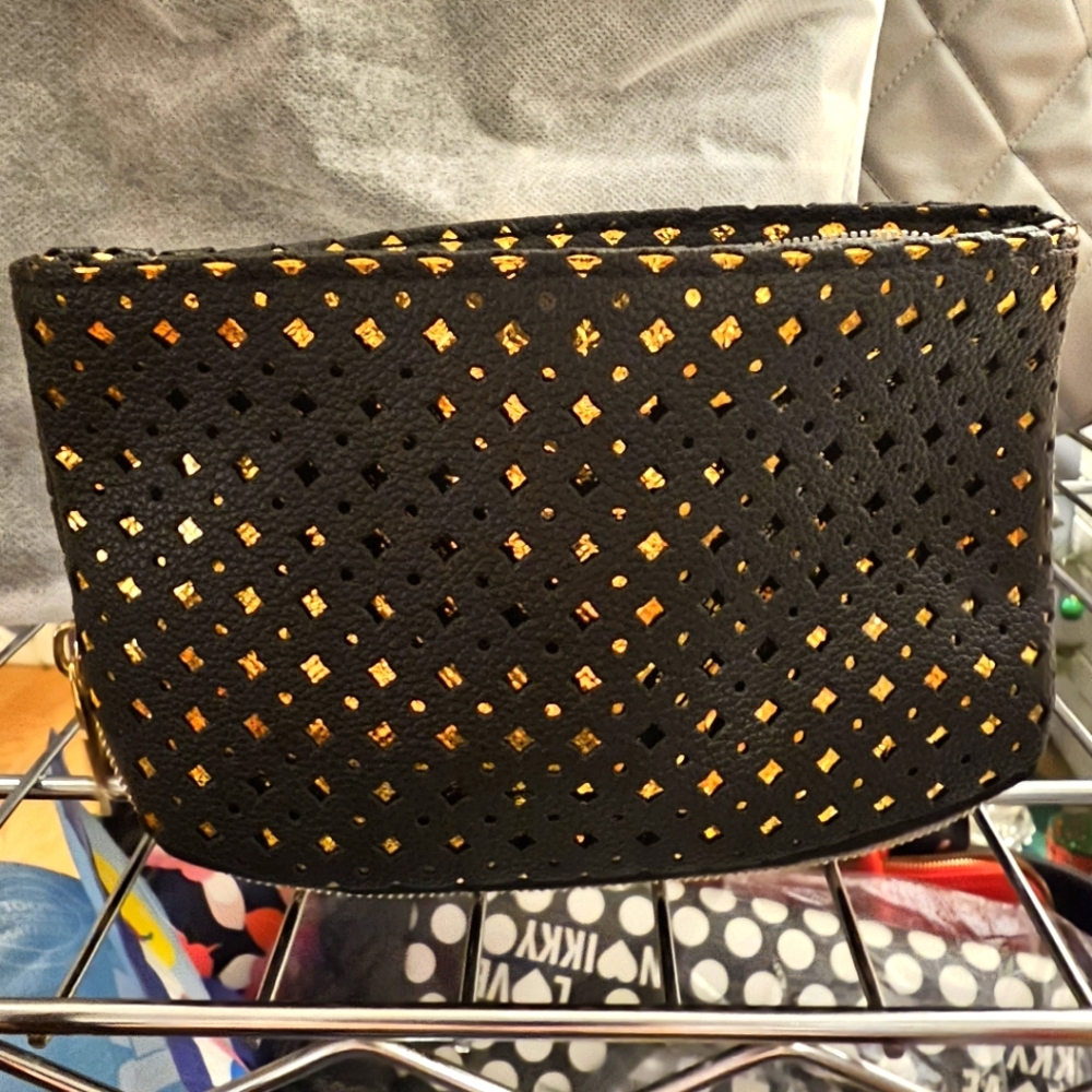 Black and Gold Beauty Bag